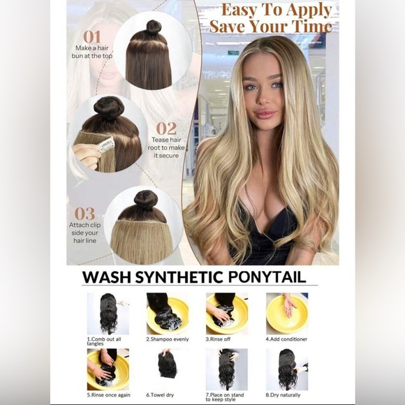 20 IN CLIP IN SET CHESTNUT CHOCOLATE BROWN CURLY WAVE HAIR EXTENSIONS - Picture 3 of 8